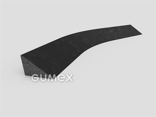 Mikroporézní profil trojúhelníkový, 12x20mm, hustota 500kg/m3, EPDM, -30°C/+80°C, černý